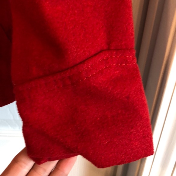 GUC Bongo Red Button Front Coat with Tie pockets S - Picture 6 of 8